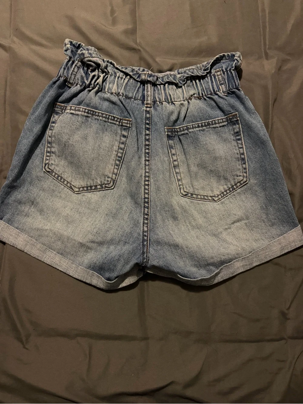STS Blue High Waist Paperbag Denim Shorts Size 27 Blue Jean Shorts